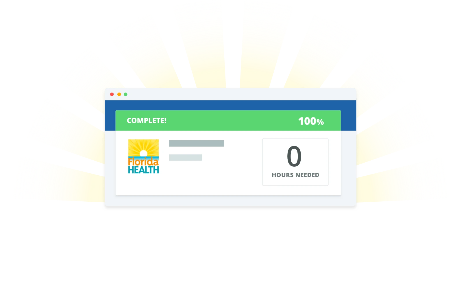 Complete compliance status indicator