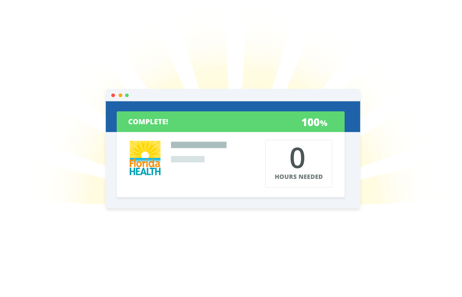 Complete compliance status indicator