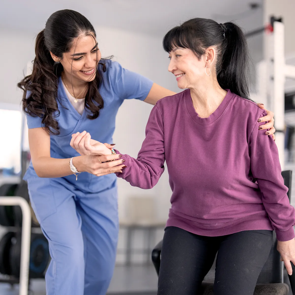 Occupational therapist reviewing CE compliance status
