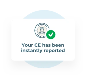 A notification that CE has been instantly reported